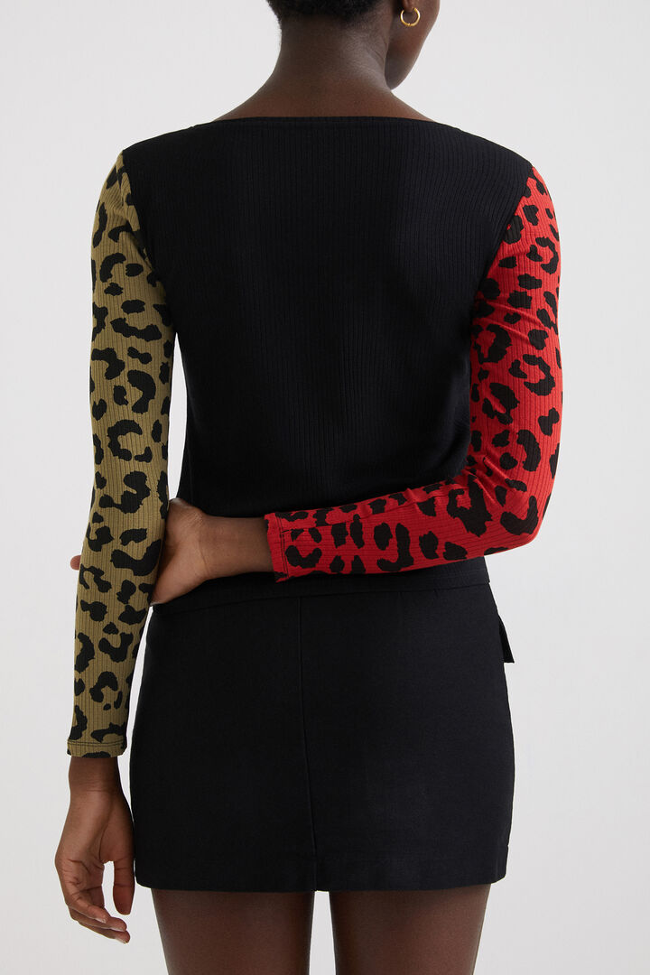 T-shirt slim animal print | Desigual