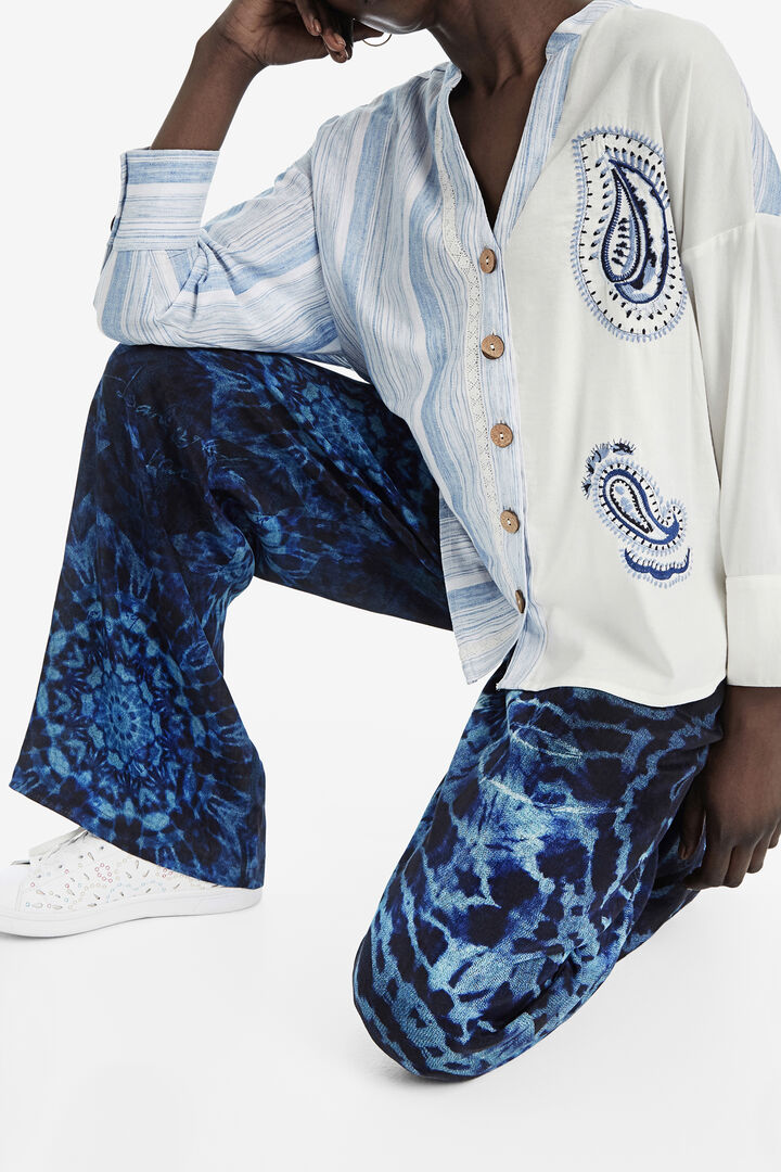 Oversize shirt mandarin collar | Desigual