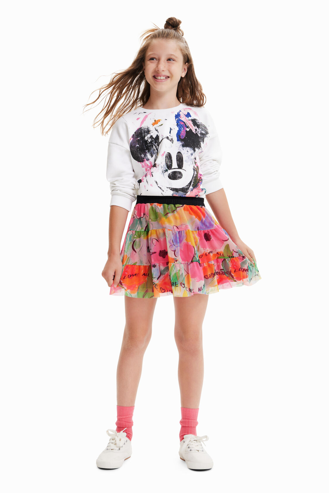 Minifalda floral de niña Desigual.com