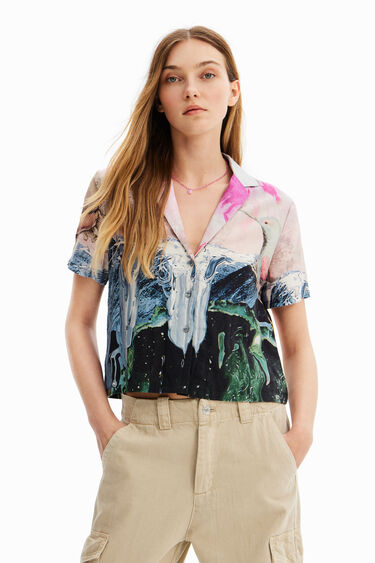 Kort shirt met fantasieprint | Desigual