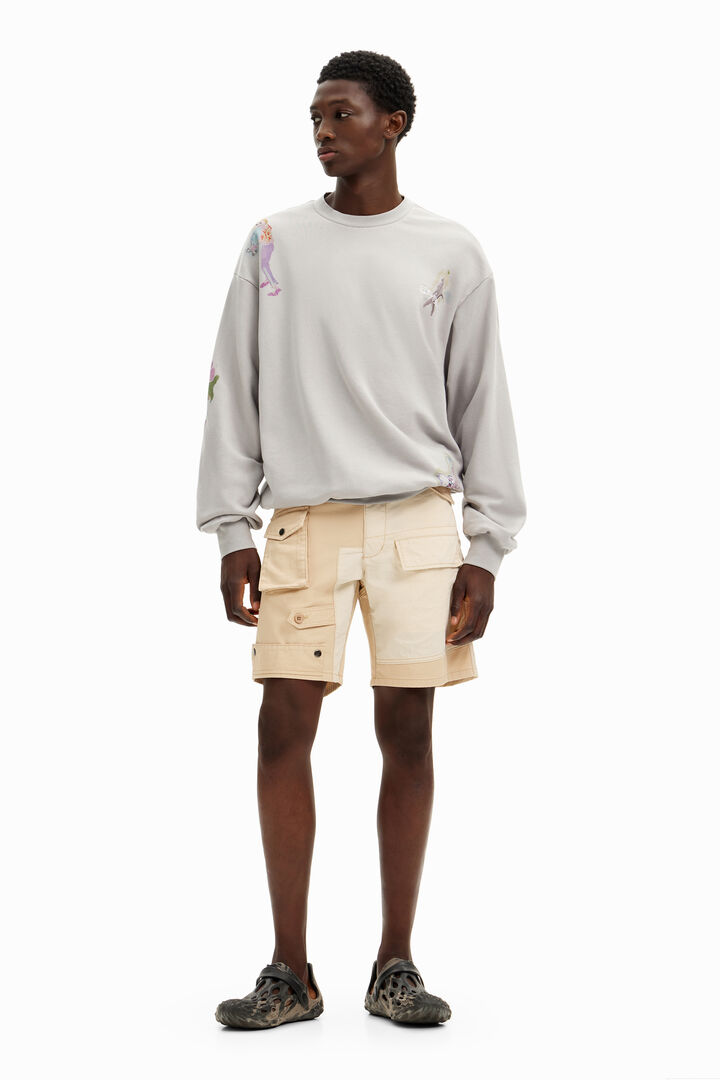 Watercolor illustrations sweatshirt | Desigual