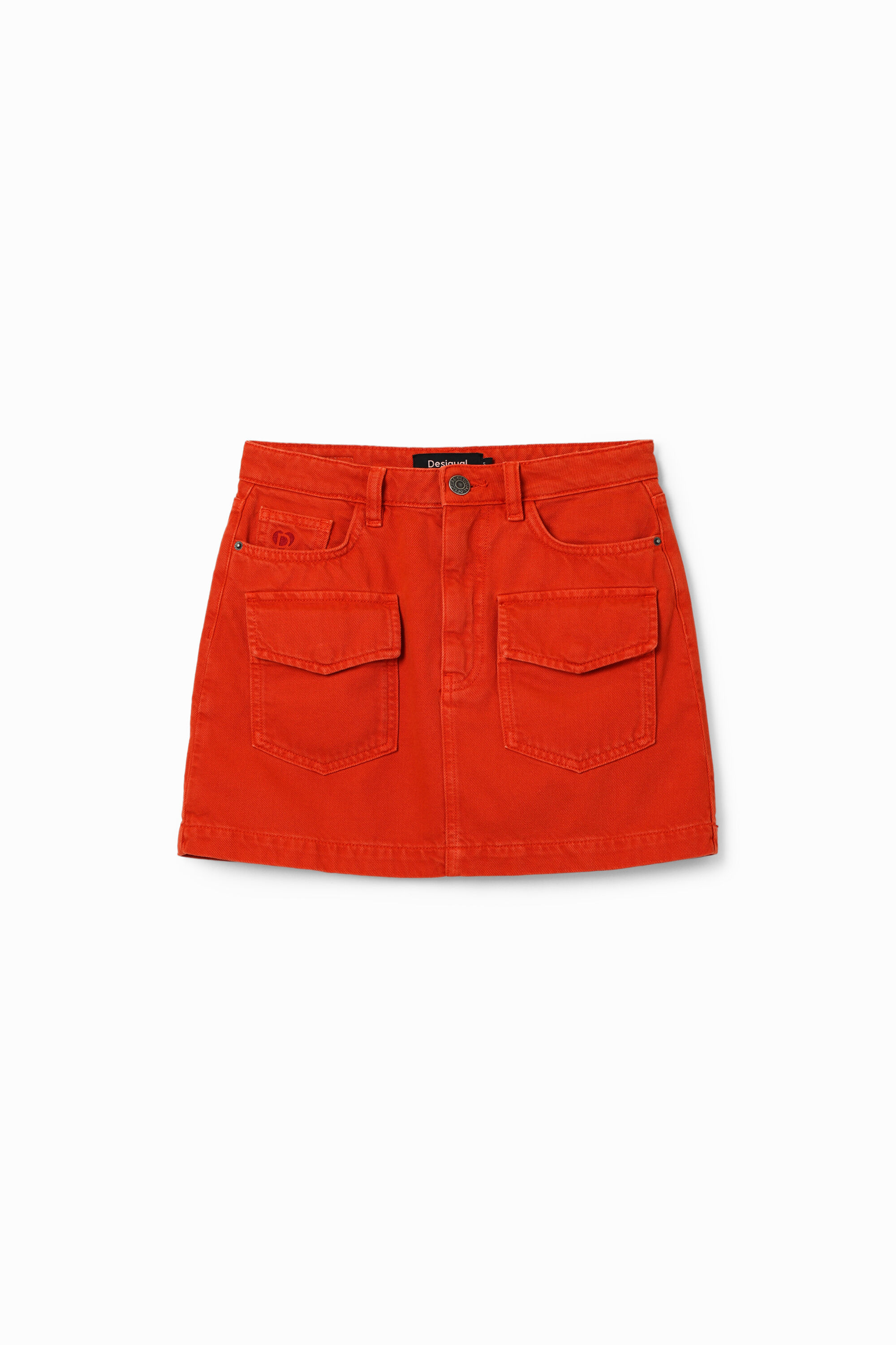 Denim-Minirock Taschen