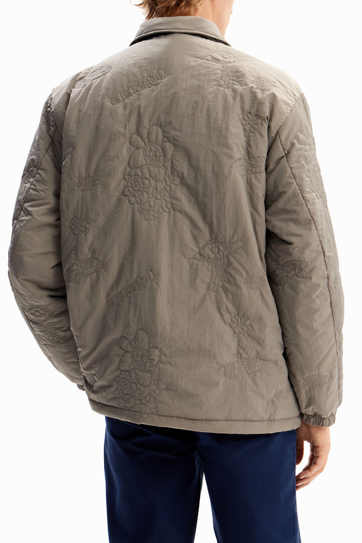 Embroidered padded jacket | Desigual