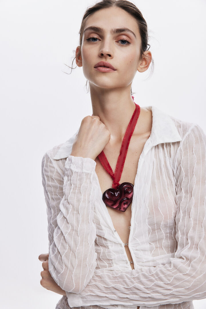 Large crystal heart pendant Zalio | Desigual