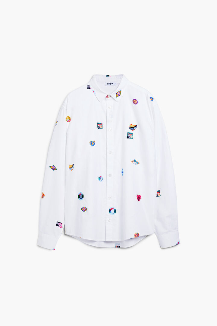 Long-sleeve shirt with drawings | Desigual