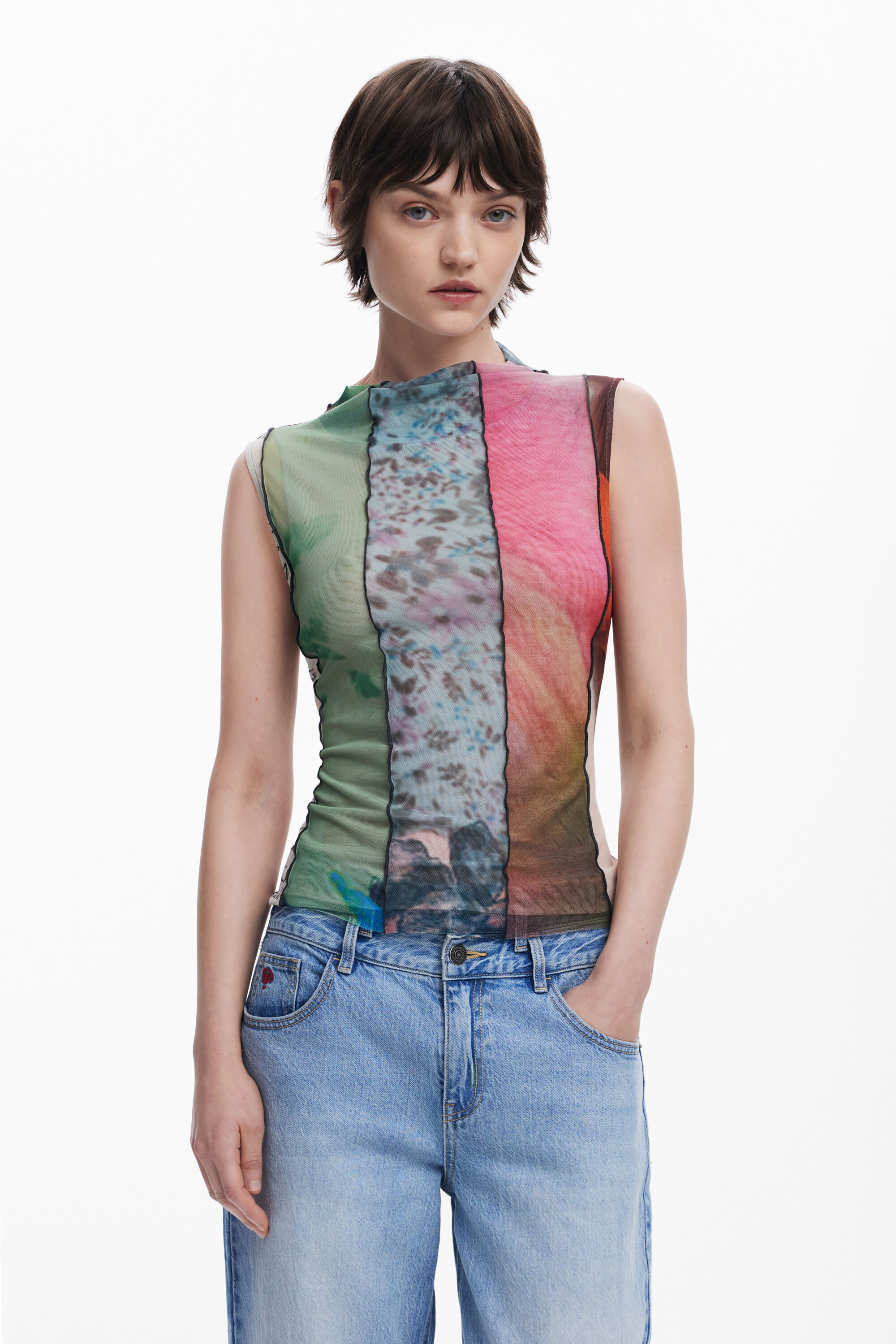 Arty print T-shirt