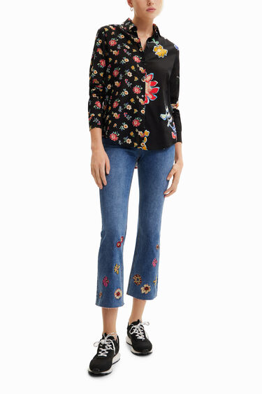 Floral half-and-half shirt | Desigual