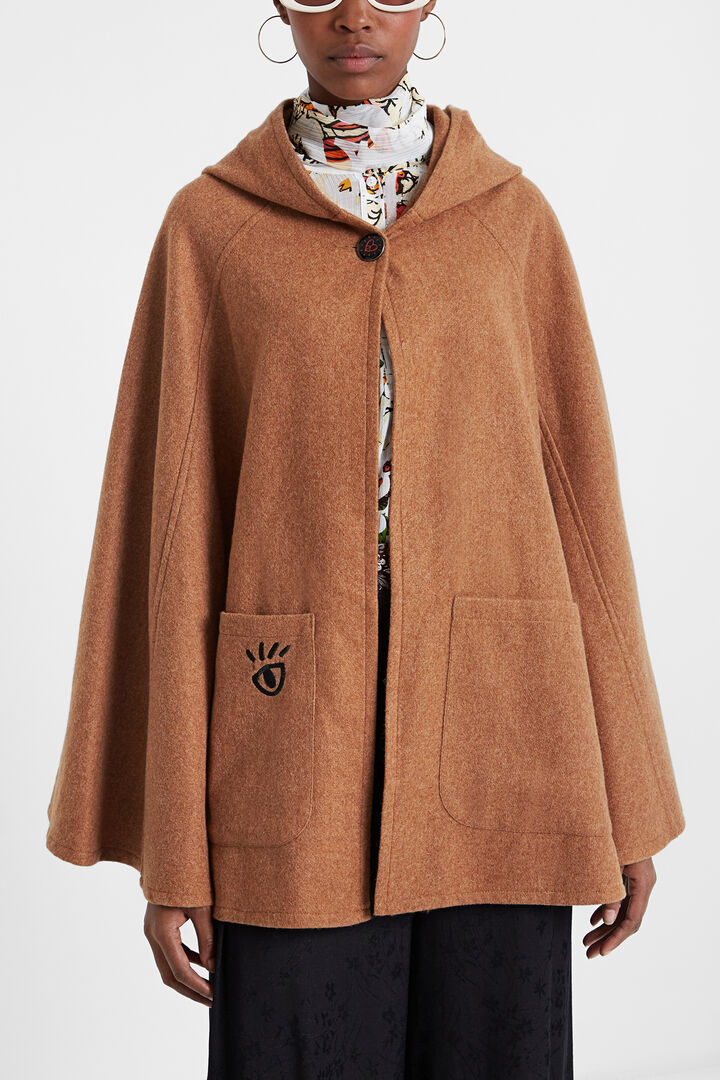 Flower poncho hood | Desigual