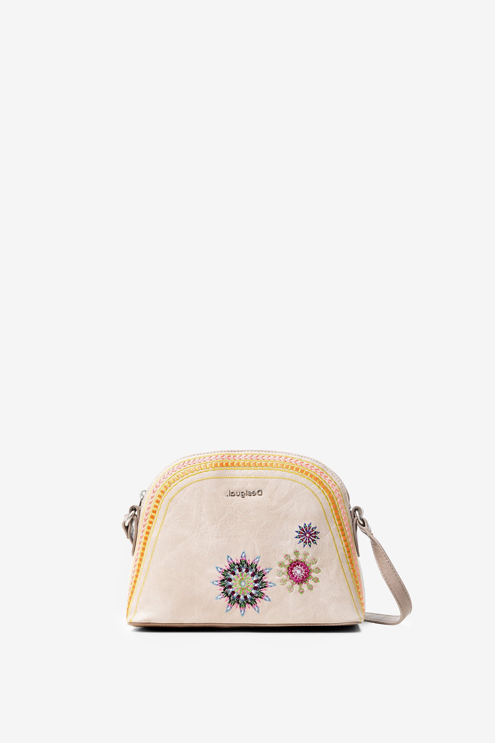 Borsa a tracolla con mandala ricamati