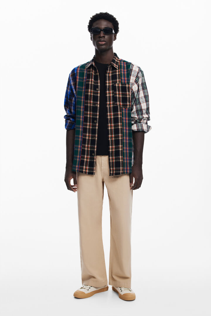 Patchwork check shirt | Desigual