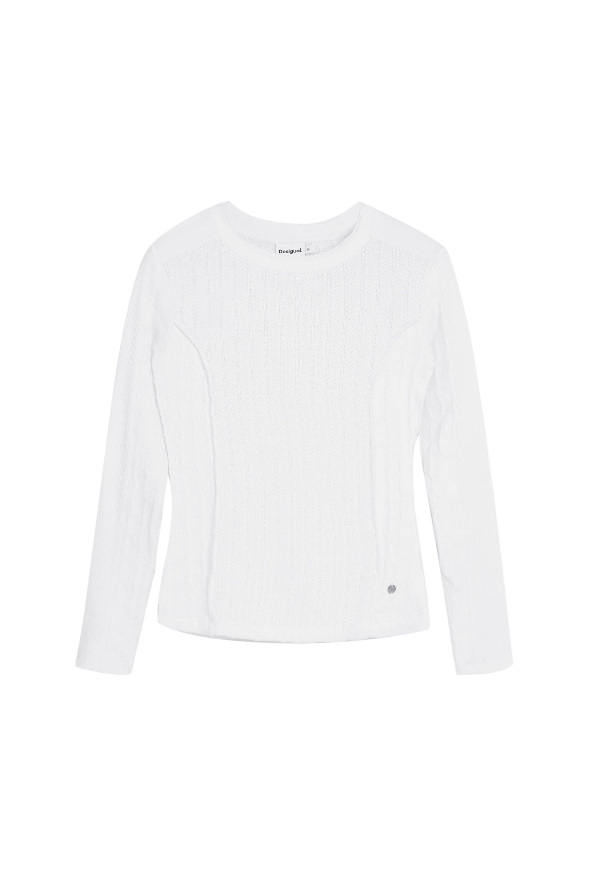 売れ筋商品|||デジグアル Tシャツ トップス レディース Women's Cotton T-shirt seams White Desigual Women's Cotton T-shirt Seams In White | ModeSens