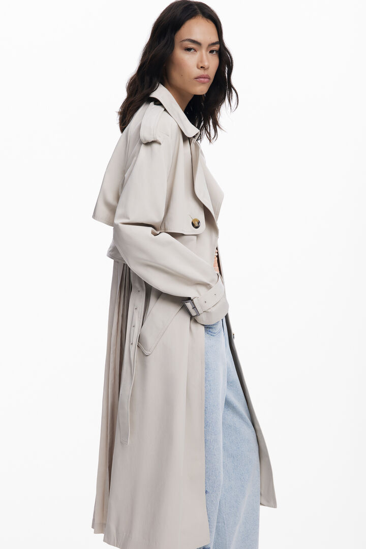 Trench espalda plisada | Desigual