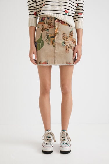Minifalda de camuflaje floral | Desigual