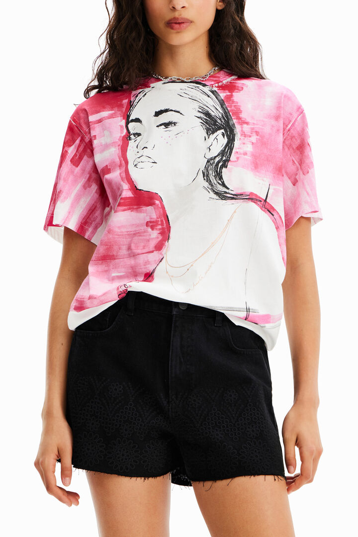 Girl illustration T-shirt | Desigual