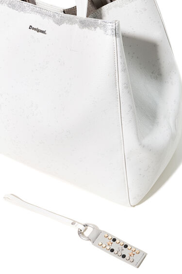 White 2-in-1 bag - Metallic Splatter Cu | Desigual
