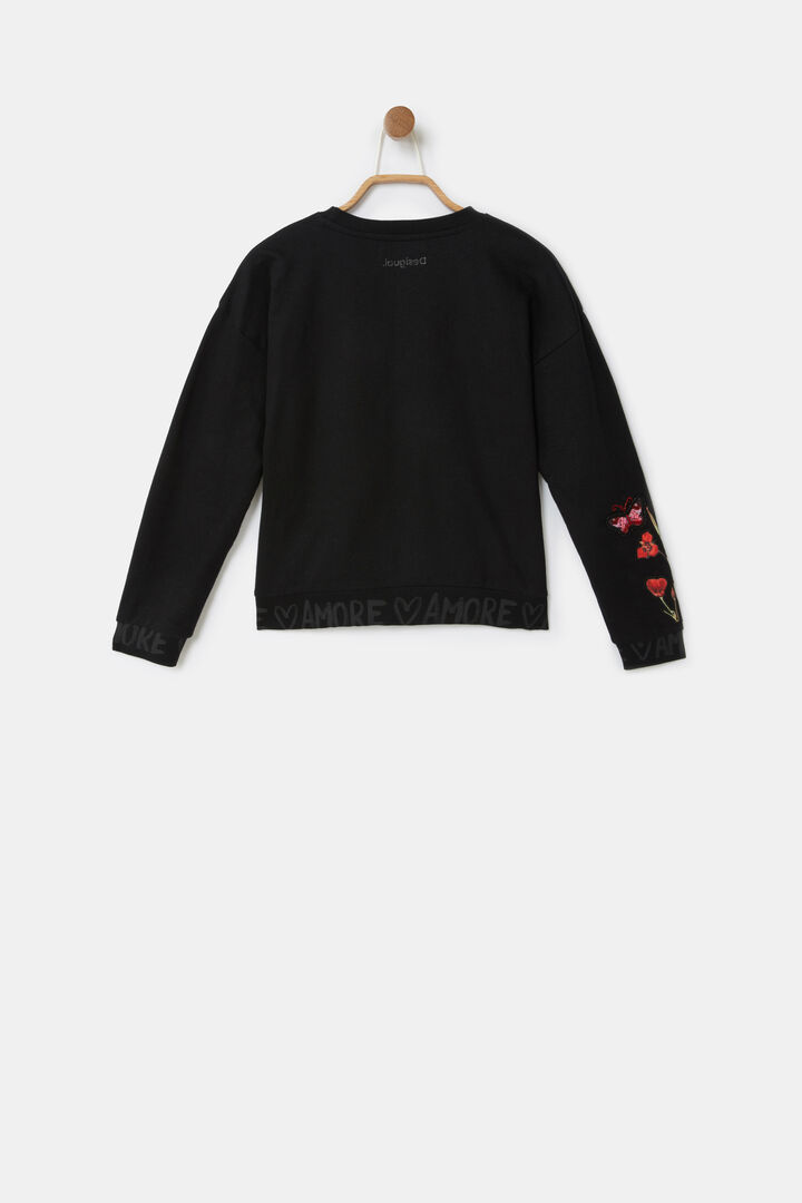 Plush sweatshirt flowers | Desigual