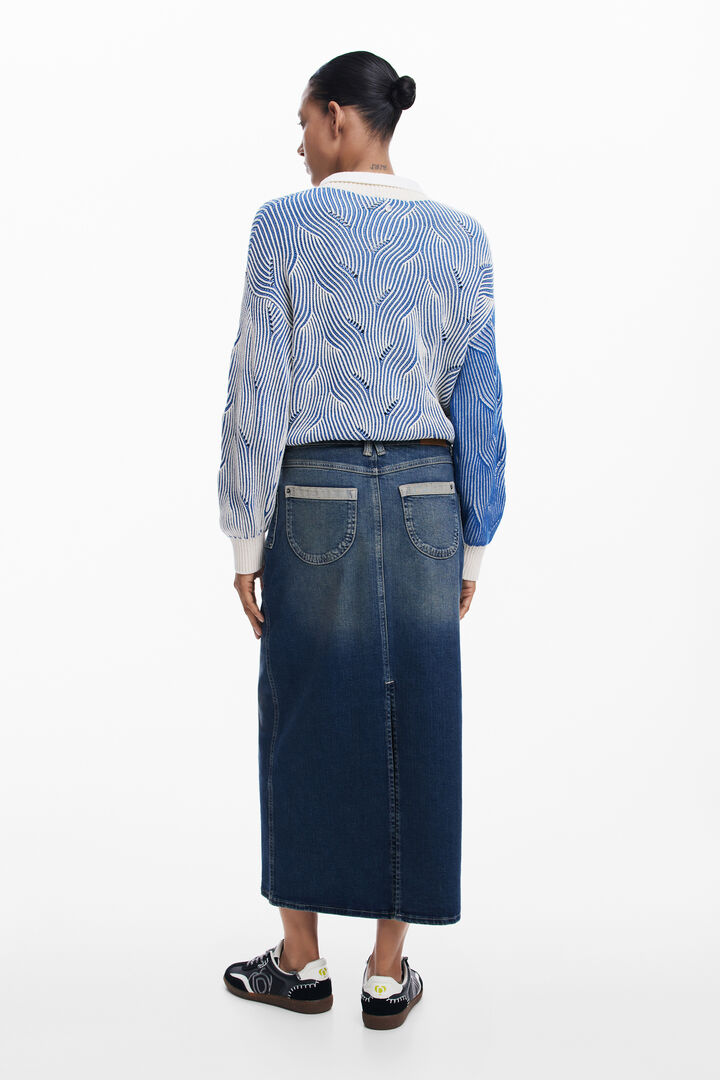 Denim midi skirt | Desigual