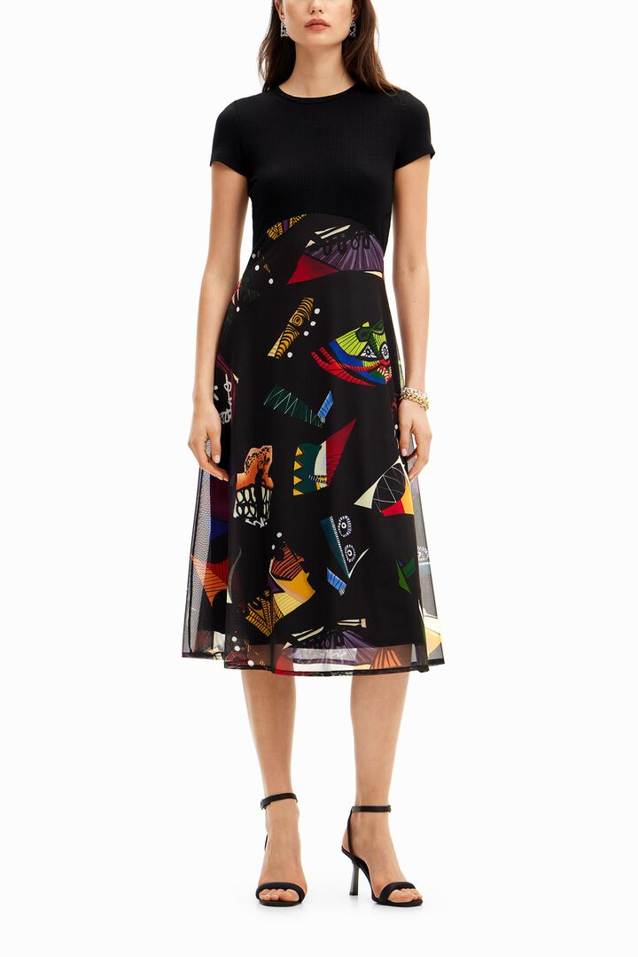 Vestido midi combinado M. Christian Lacroix