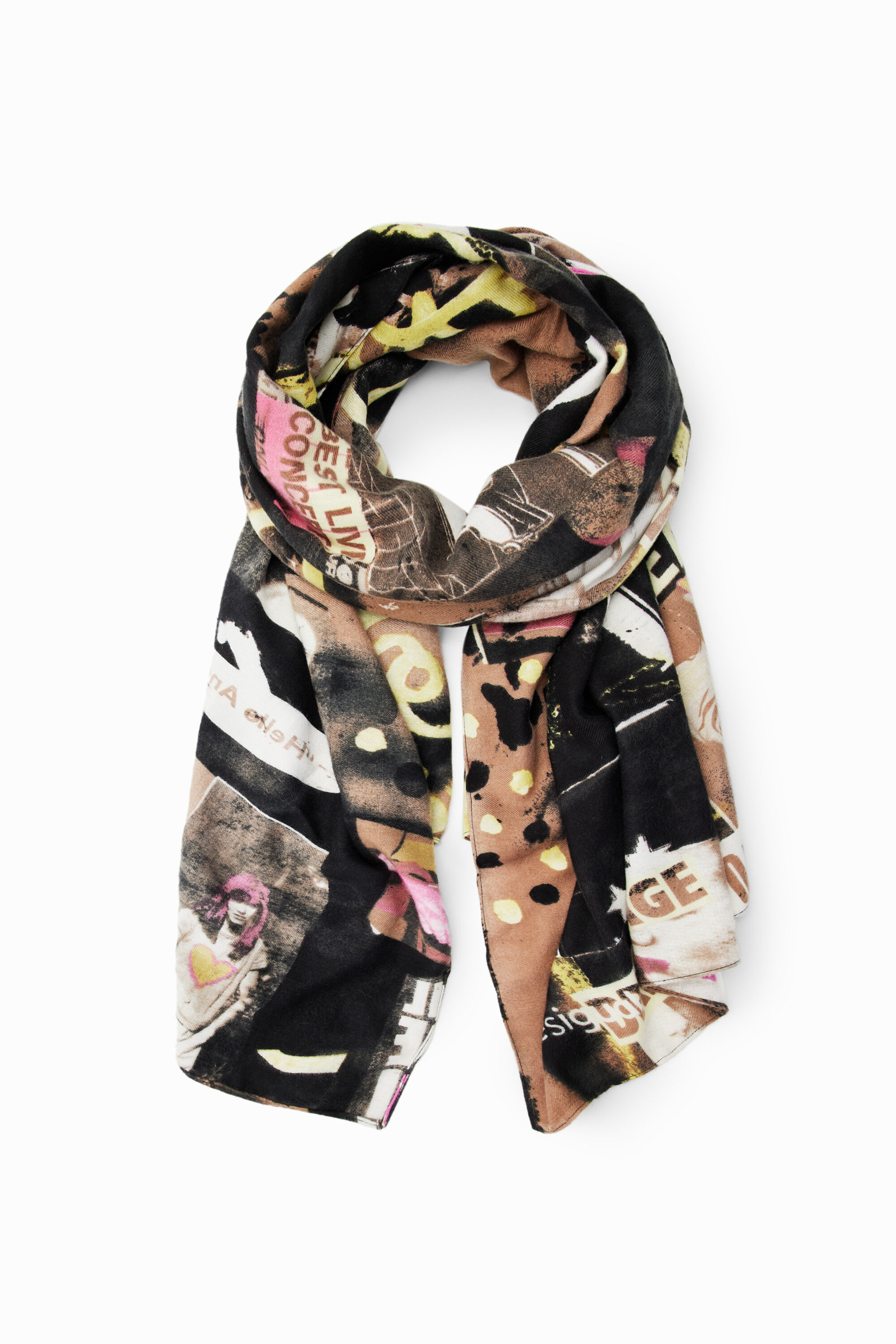 Arty rectangular foulard - BLACK - U