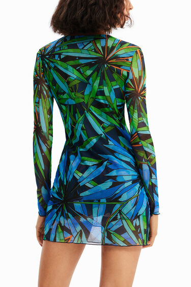 Short tropical cut-out dress | Desigual