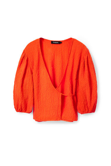 Blusa cruzada textura | Desigual