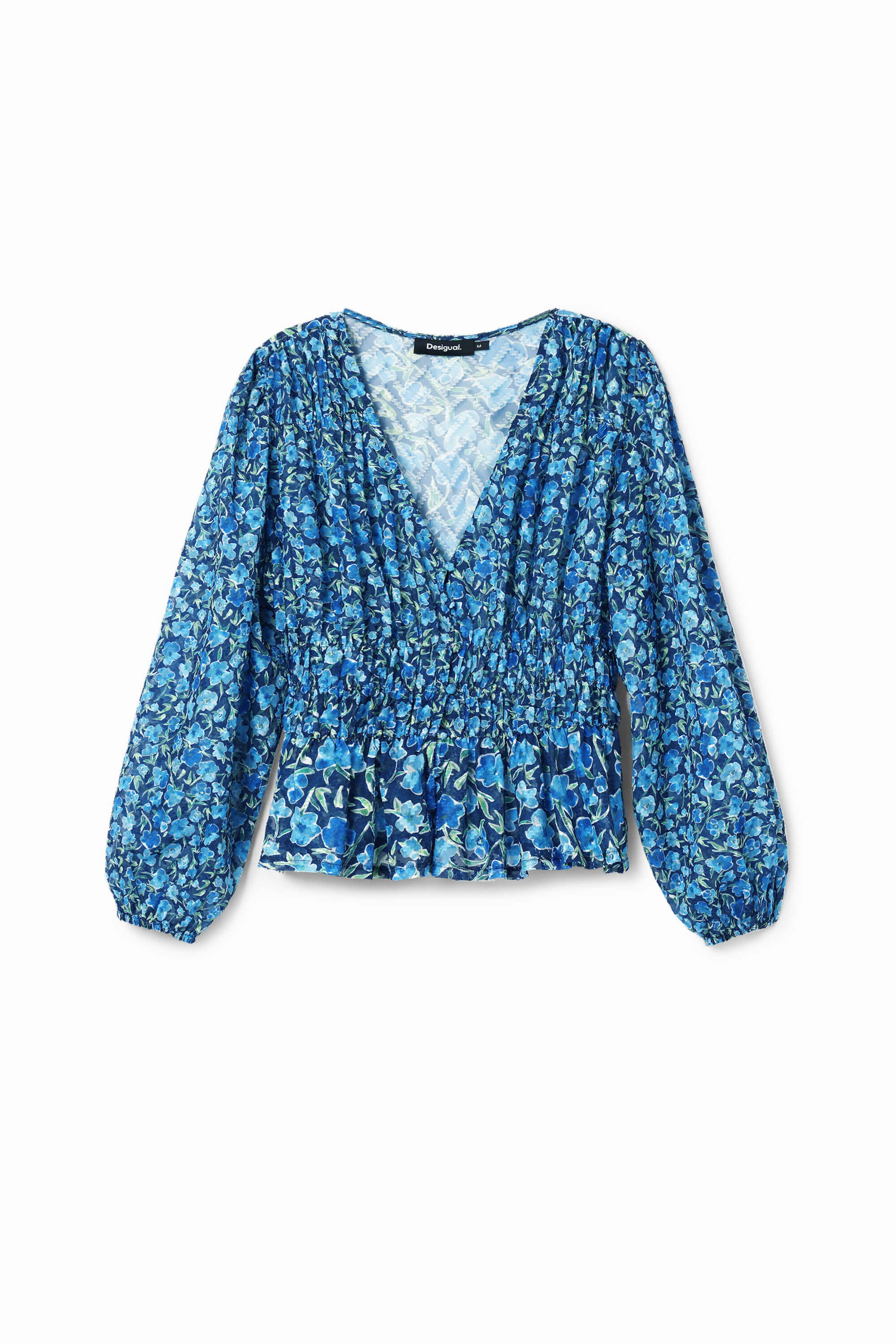 Desigual Floral plumetis blouse