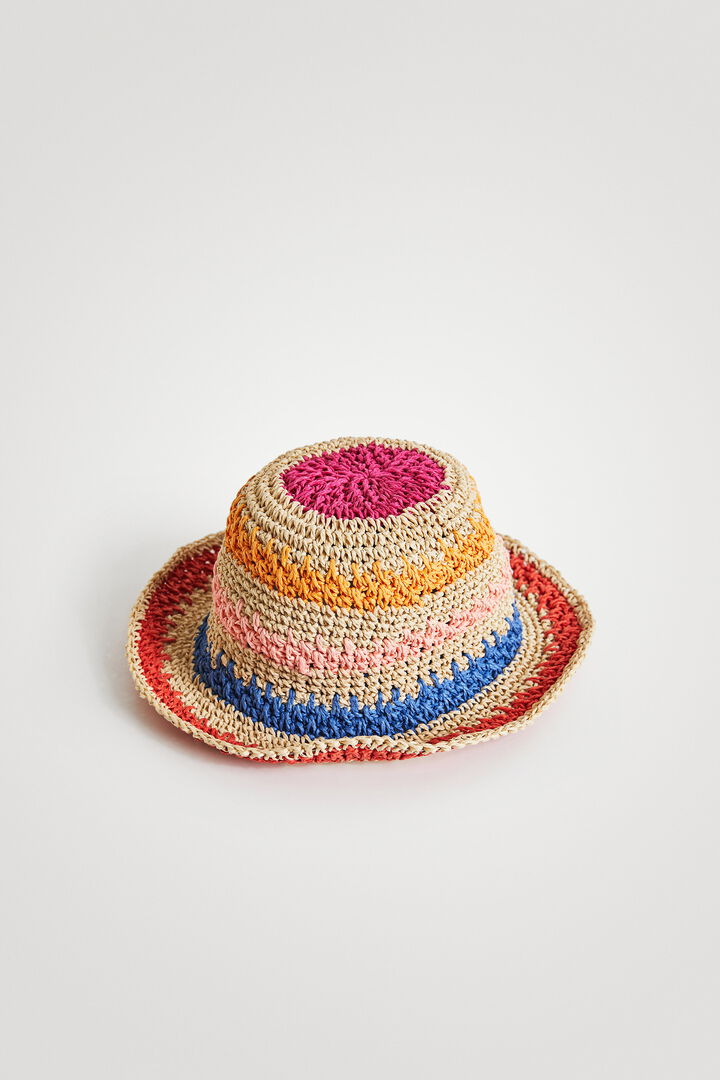 Sombrero rayas papel | Desigual