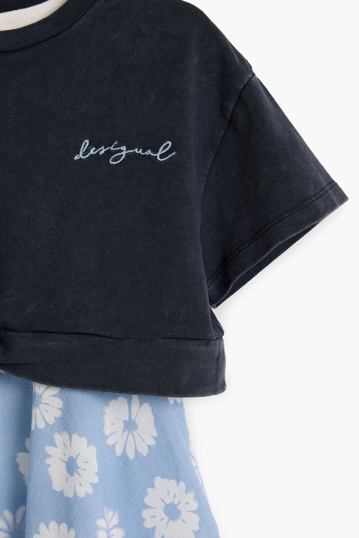 Vestido doble capa flores | Desigual