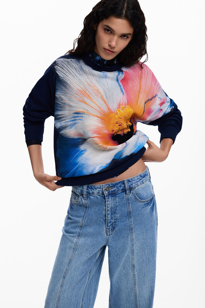 Sudadera gran flor