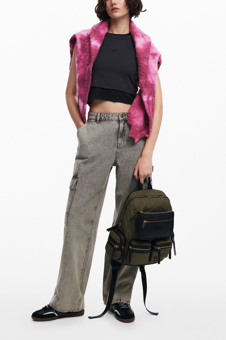 High-capacity nylon backpack | Desigual