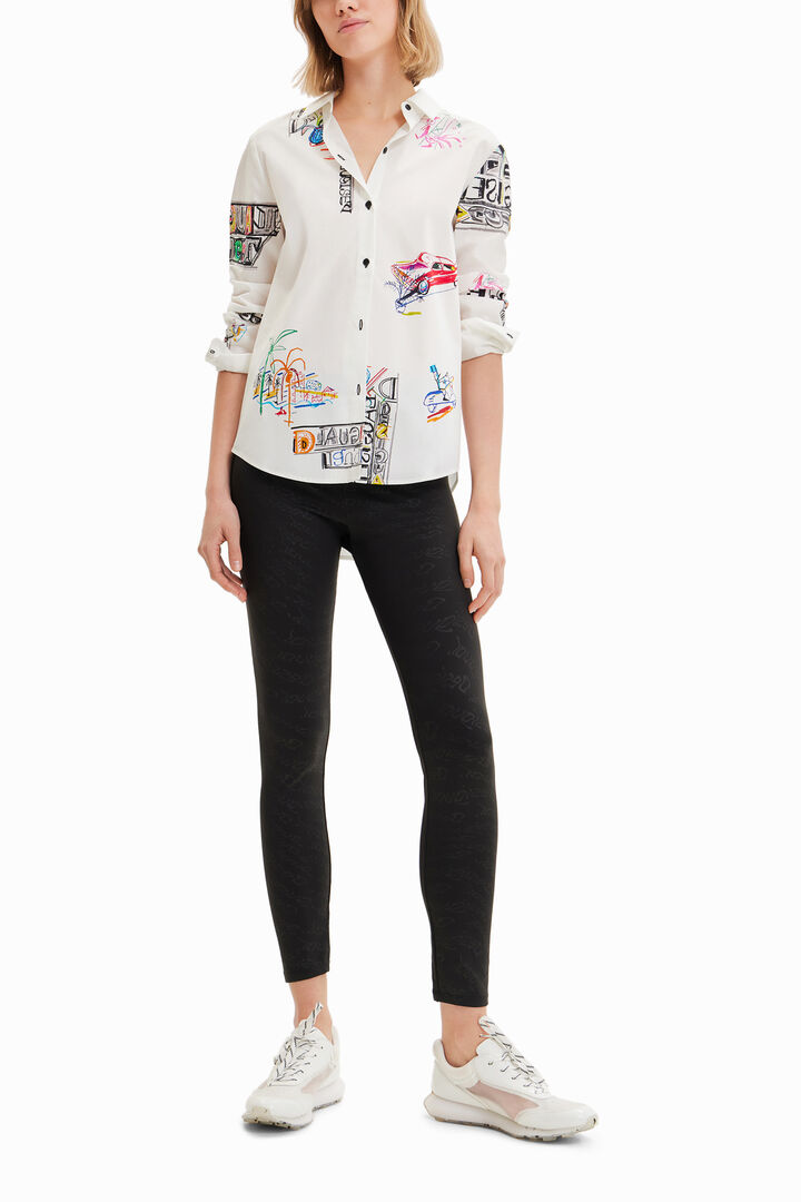 Majica z dolgimi rokavi z ilustracijo | Desigual