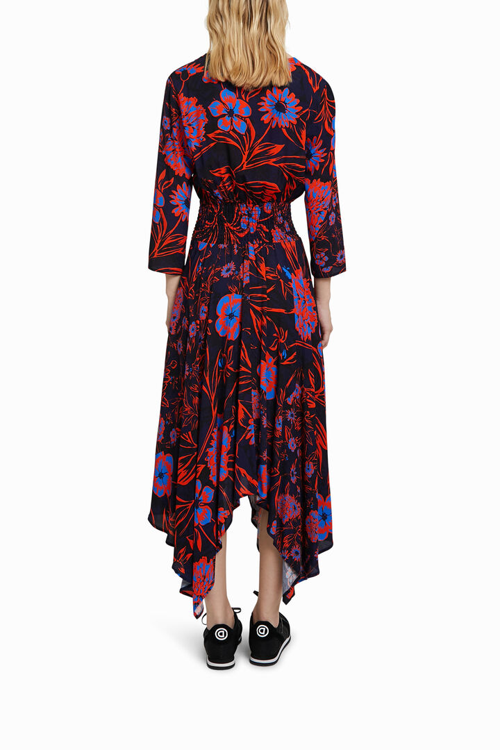 Boho midi dress with floral print | Desigual