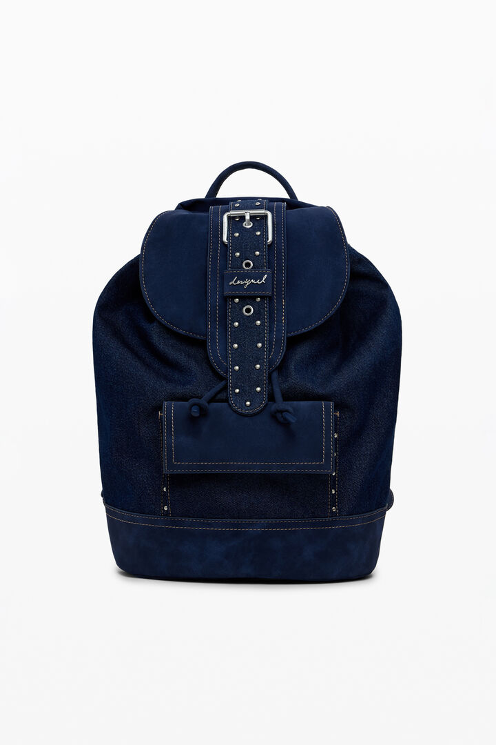 Zaino denim a secchiello convertibile medio