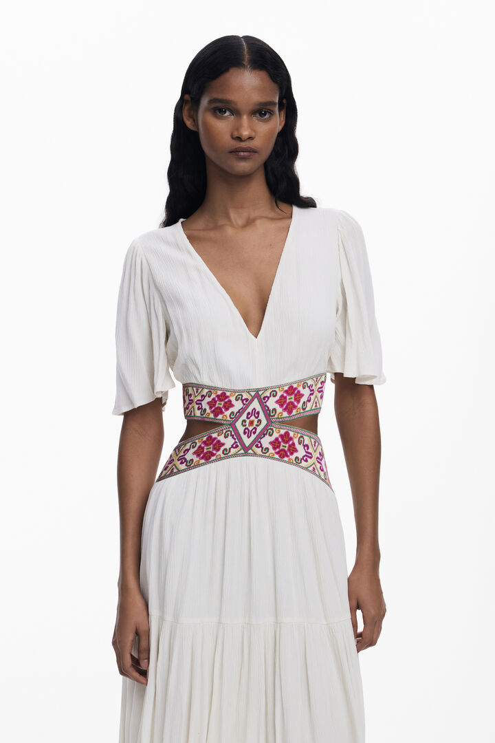 Vestido cut-out bordados | Desigual