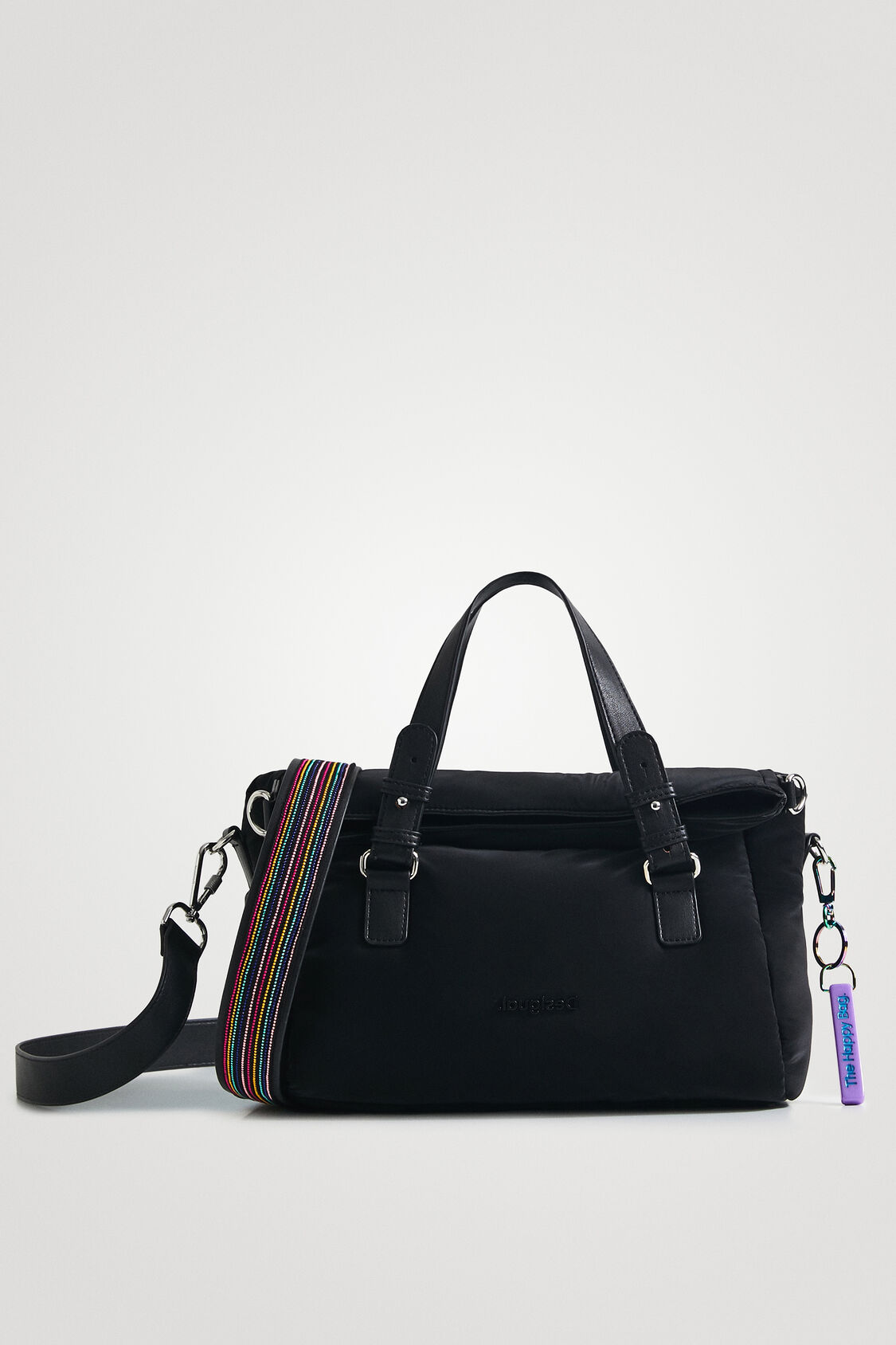 Einfarbige Handtasche Technisches Gewebe Desigual Com