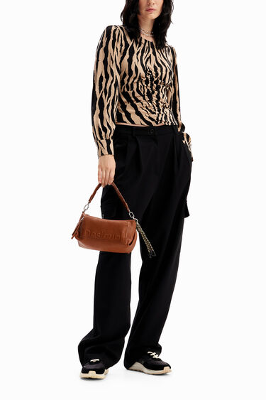 Brusa frunzida cintura | Desigual