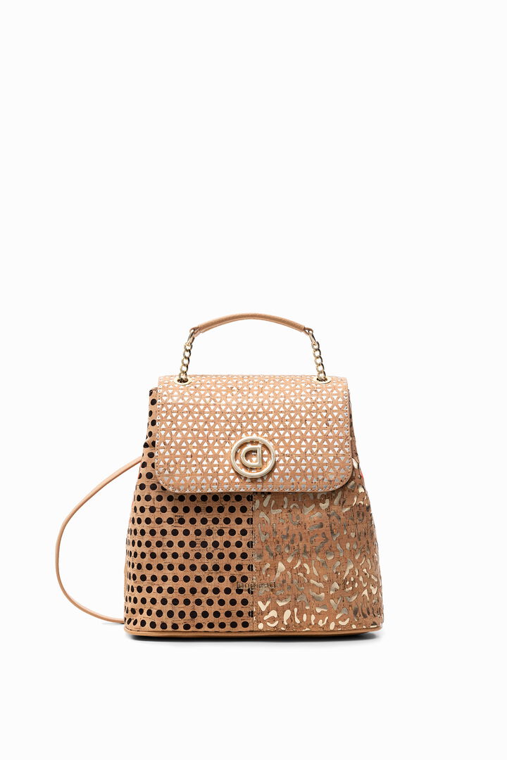 Zaino patch in sughero e dettagli metallici | Desigual