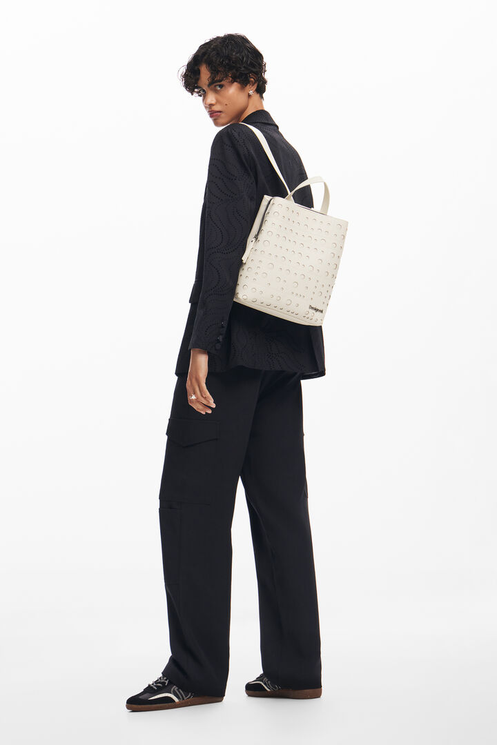 Circle pattern faux leather backpack | Desigual
