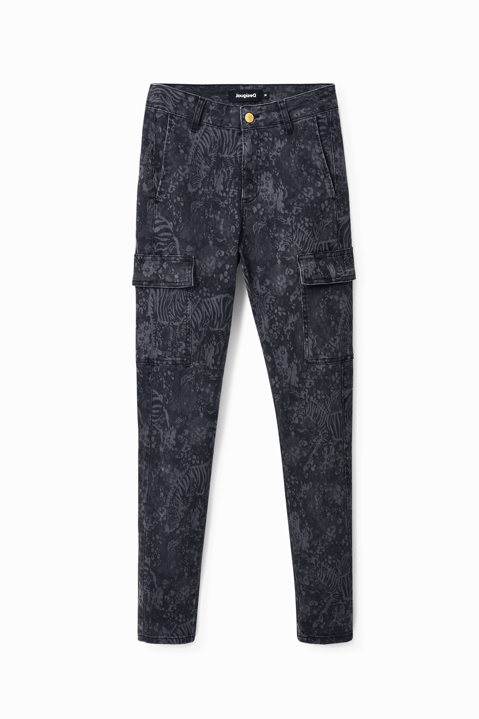 Skinny Jeans Cargo-Taschen