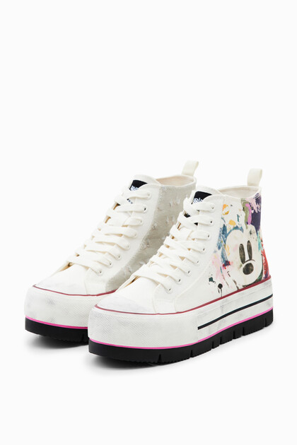 Sneakers altas plataforma Mickey Mouse