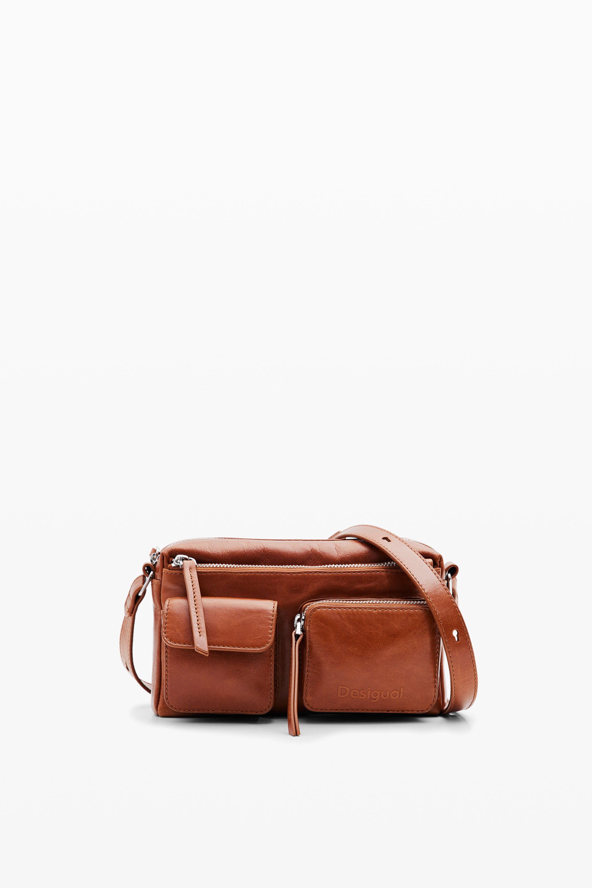 Women s S leather pockets crossbody bag I Desigual