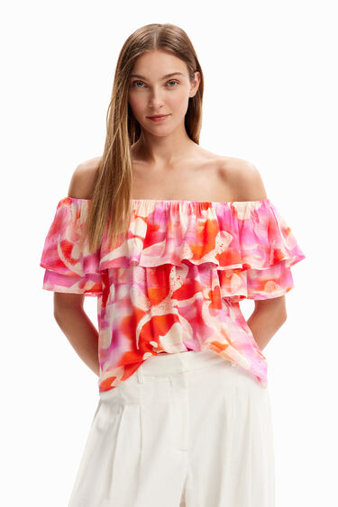Brusa volant flors | Desigual
