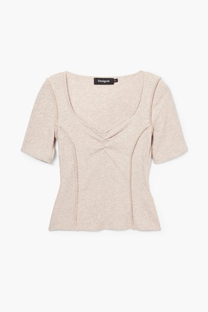 Camiseta escote fruncido | Desigual