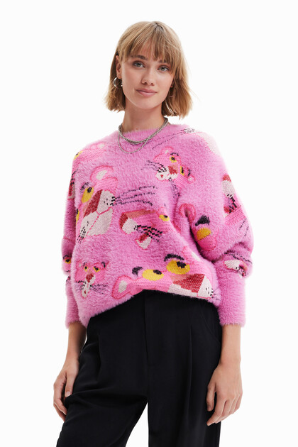 Rózsaszín Párduc pulóver