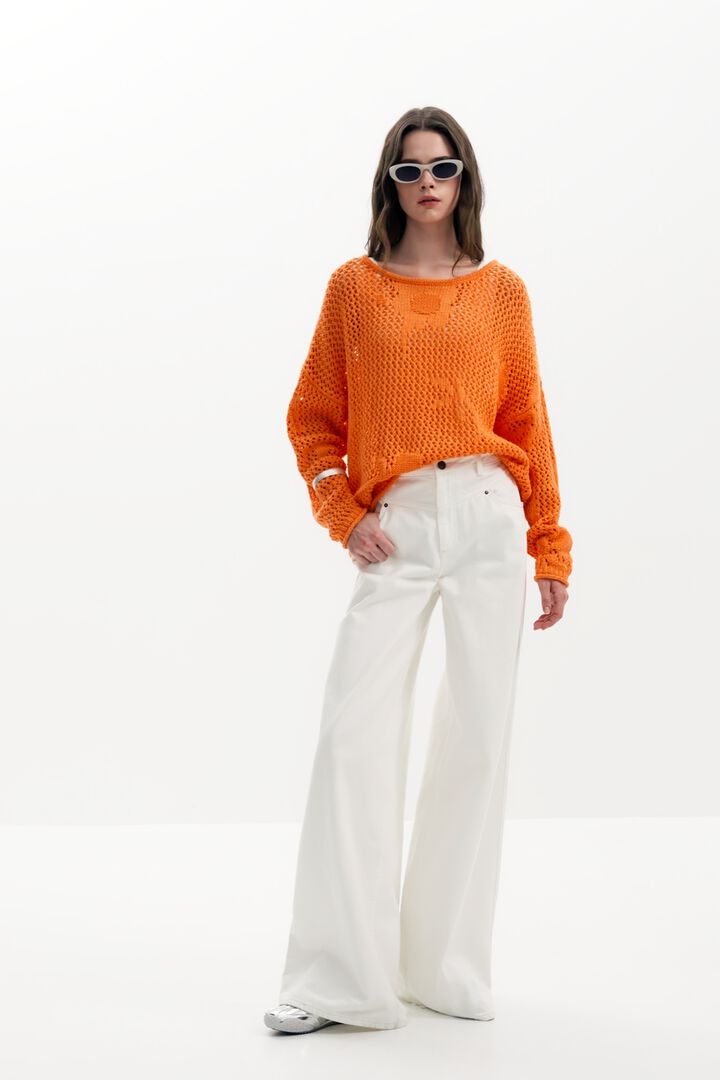 Fluid openwork sweater | Desigual