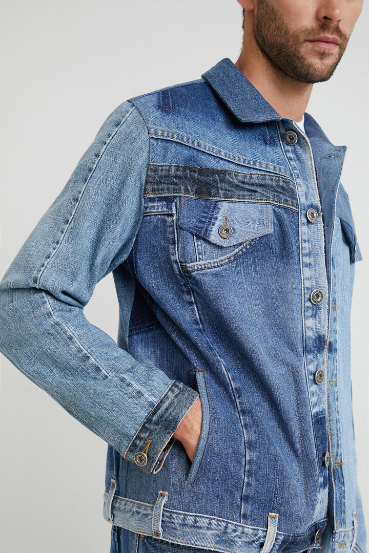 Upcycled patch denim jacket | Desigual