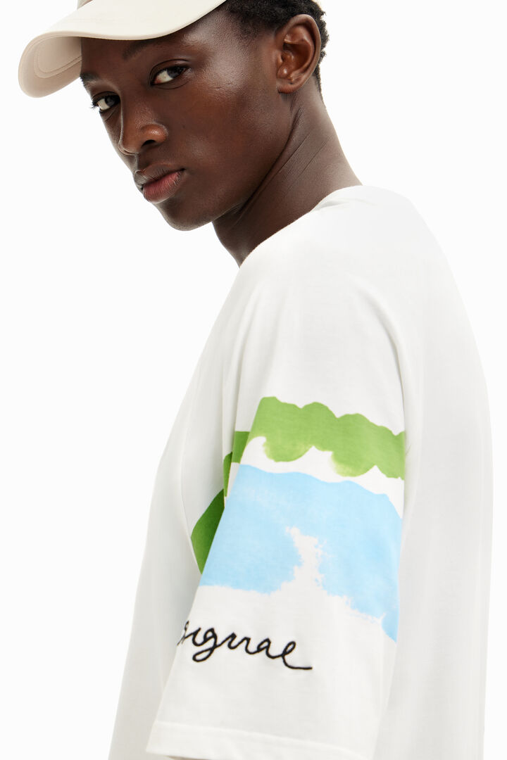 Camiseta palmeras acuarela | Desigual