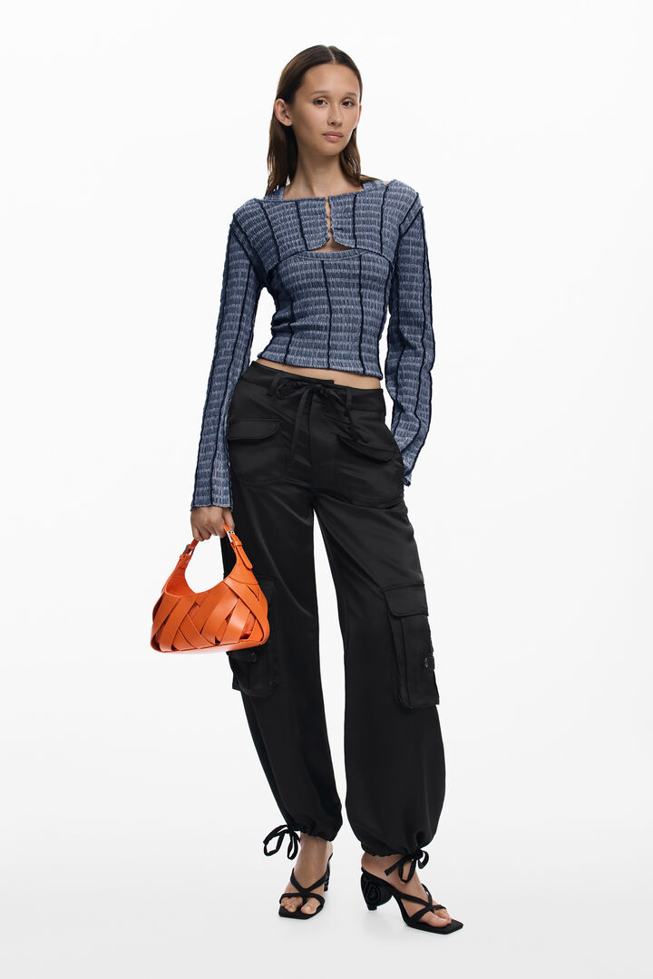 Camiseta textura desmontable | Desigual