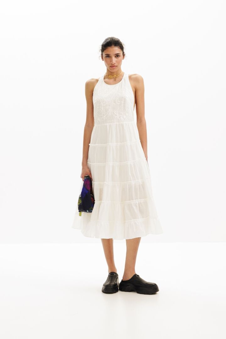 M. Christian Lacroix plunging midi dress | Desigual