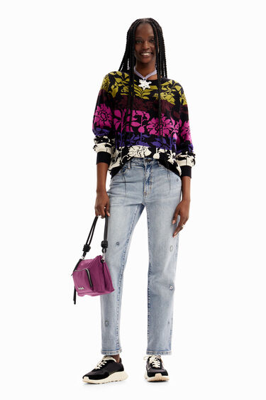 Floral jacquard pullover | Desigual